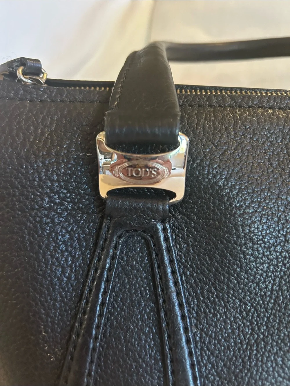 Tod’s Black Leather Top-Handle Satchel